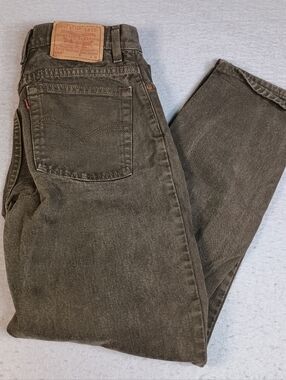 VTG 90's Levi's 550 Relaxed Fit Green Jeans Women 10 REG M Y2K Made In USA